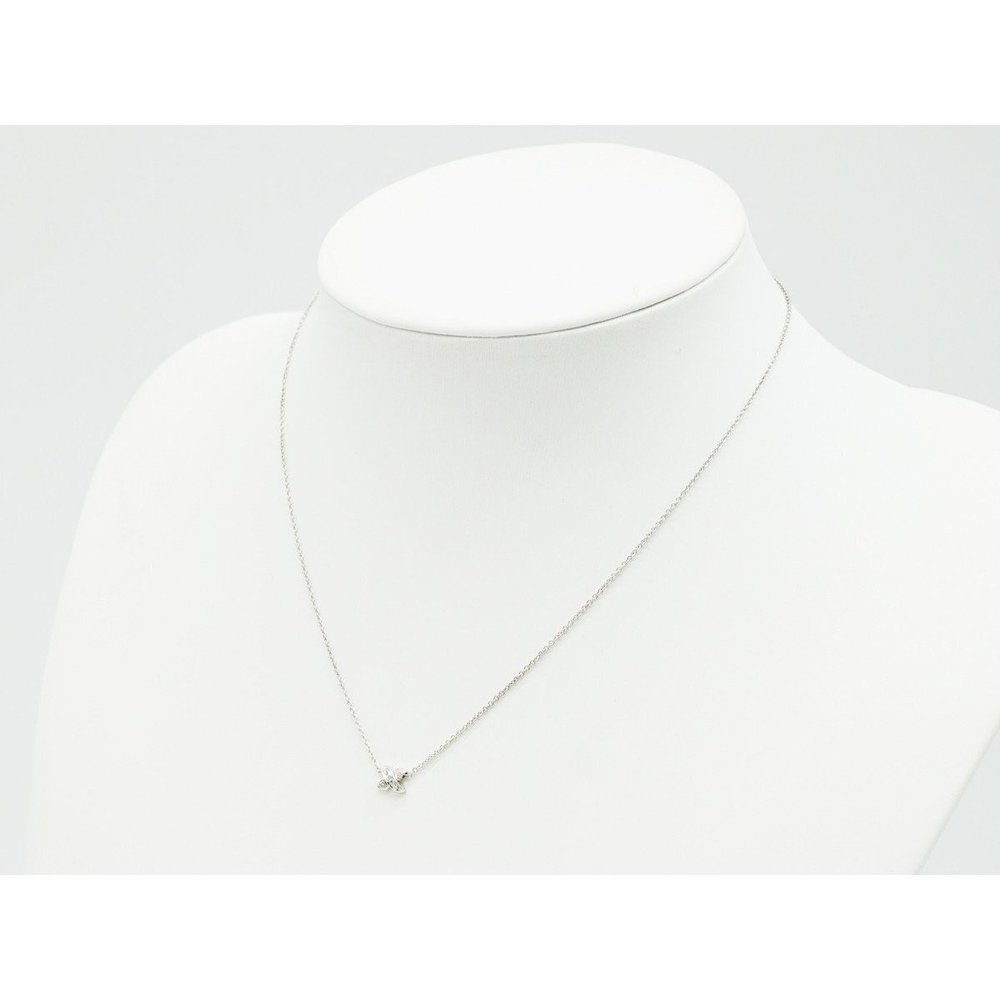 Tiffany 5P Diamond Signature Necklace White Gold